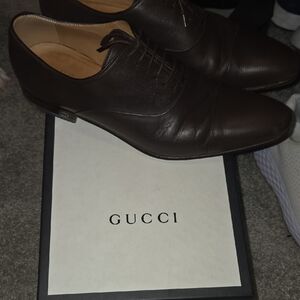 Gucci Men's Dark Brown Leather Oxfords